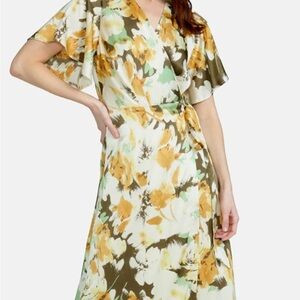 ALLOY Floral Maxi Dress - Yellow, Green, Cream